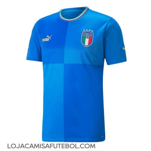 Camisa de Futebol Itália Equipamento Principal 2022 Manga Curta